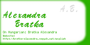 alexandra bratka business card